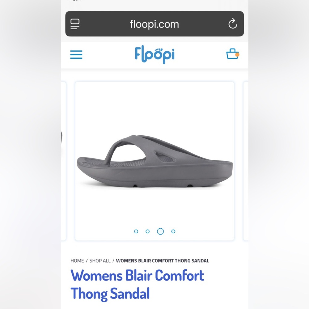 Floppi Women’s Blair Comfort Thong Sandals in Grey size 8 NWT - Picture 2 of 7